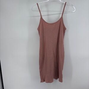 Wild Fable‎ Womens Bodycon Dress Sleeveless Ribbed Mini Casual Pink Size L